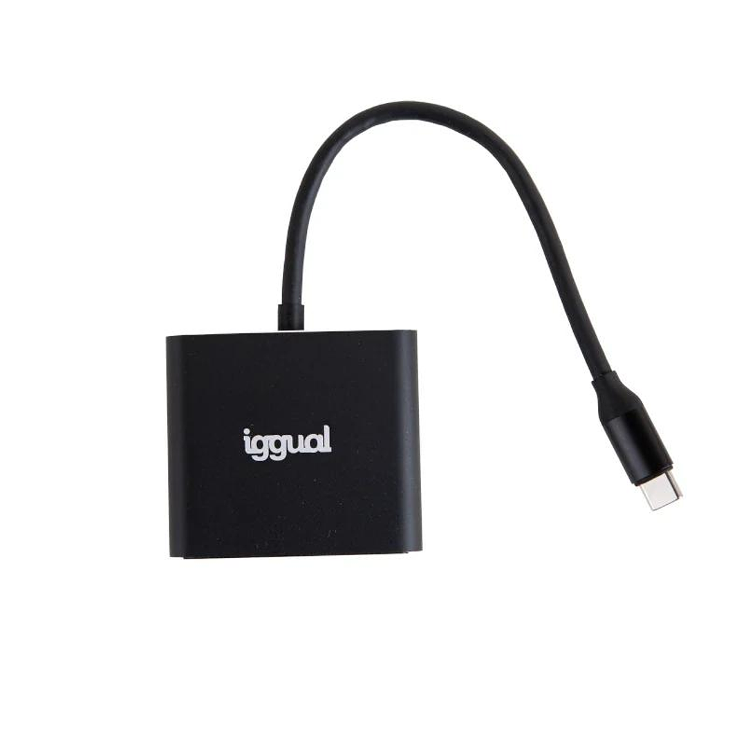 iggual Hub tipo C 3 en 1 HDMI USB3.0 PD100W 2