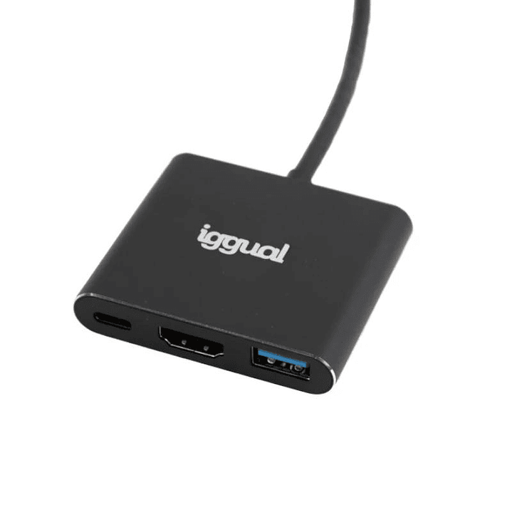 iggual Hub tipo C 3 en 1 HDMI USB3.0 PD100W 3