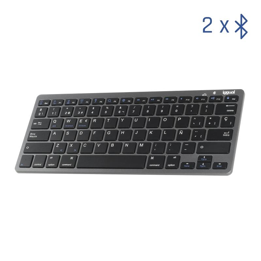 iggual Teclado Bluetooth Slim TKL-BT negro 2 canal 1