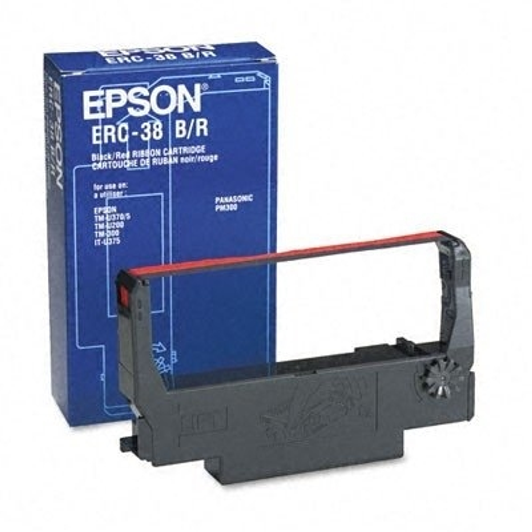Epson Cinta ERC-38BR Negro/Rojo TMU200/U300 1