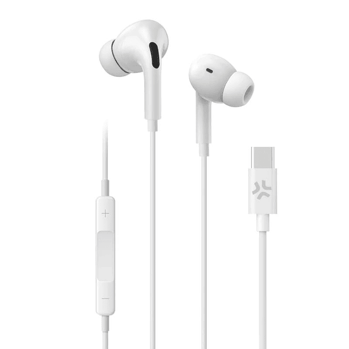 Celly Auriculares cable Usb-C Blanco 1
