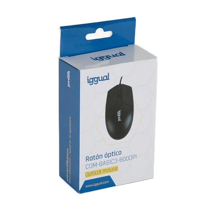 iggual Ratón óptico COM-BASIC3-800DPI negro 4