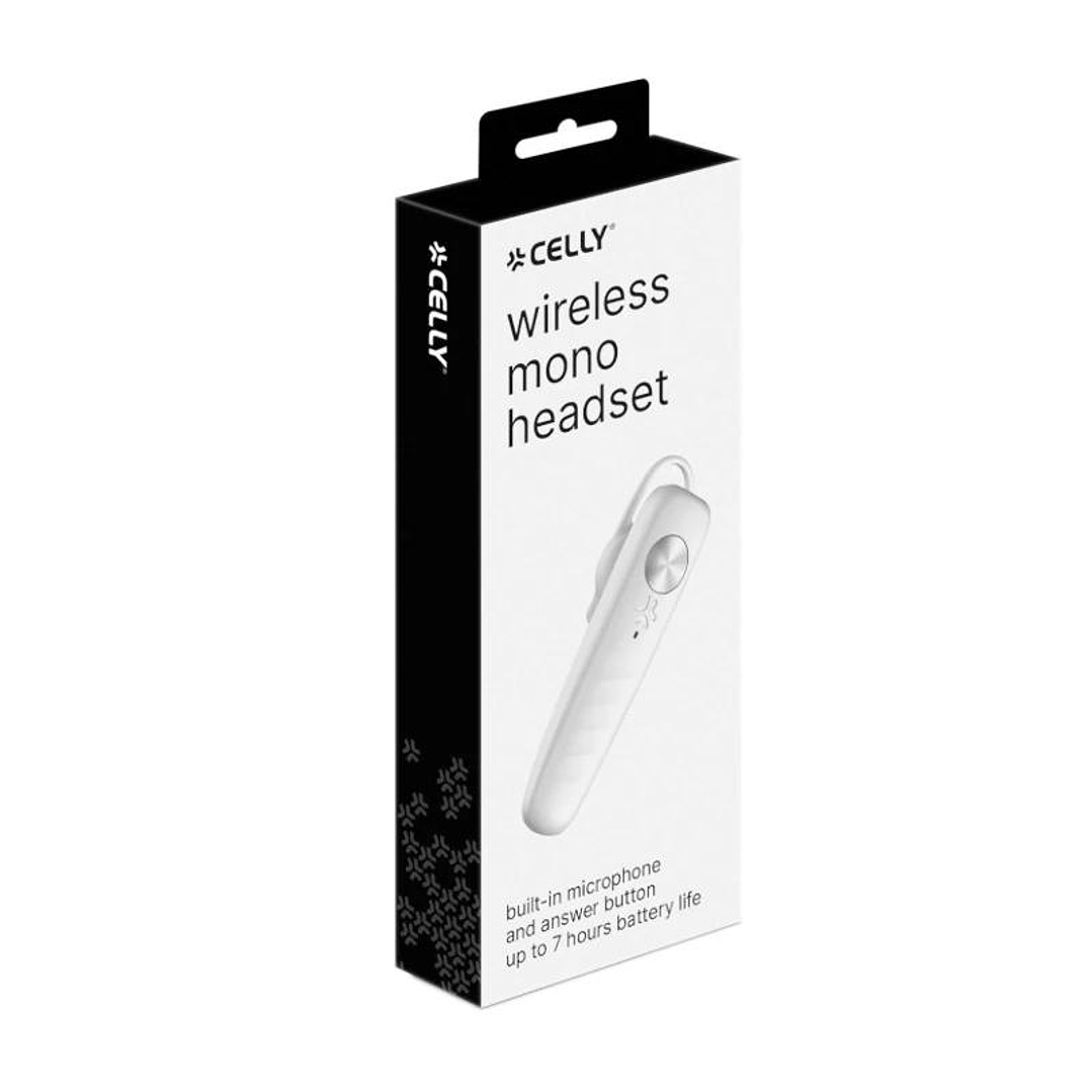 Celly Auricular mono Bluetooth Blanco 4