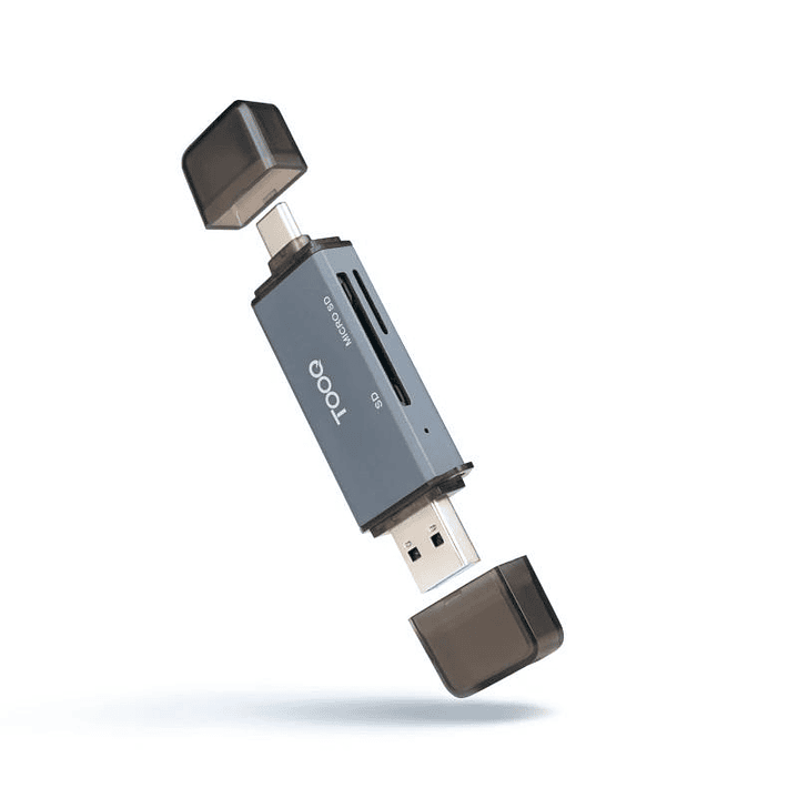 Tooq TQR-3001G Lector USB3.0 (USB-C+USB-A) SD/TF 1