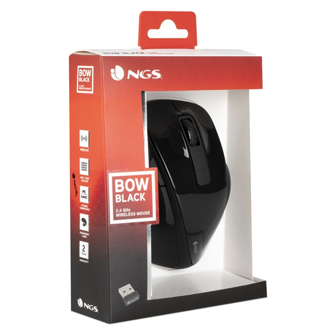 NGS Ratón Inalámbrico 2.4 GHz BOWBLACK16000DPI Neg 4