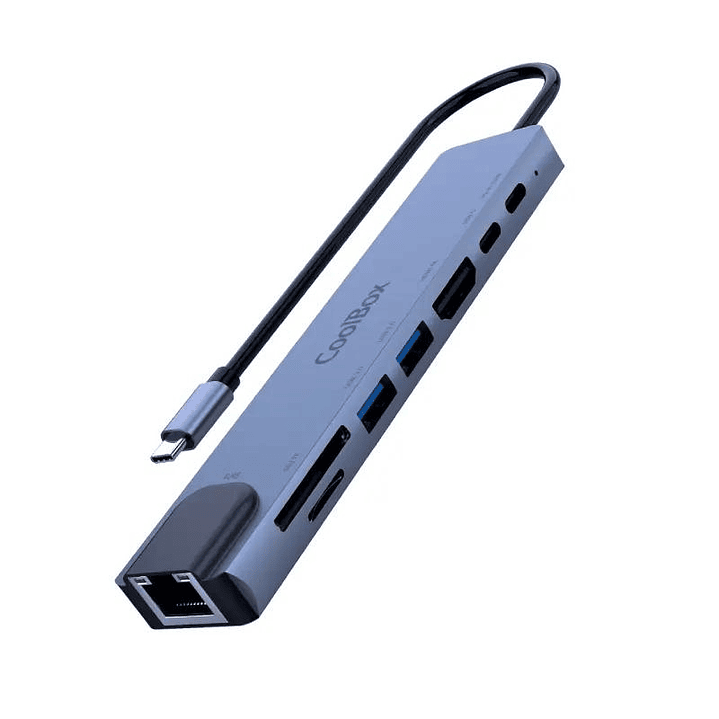 Coolbox M.DOCK C81 USB-C/1PD/2USB-A/HDMI/SD/MSD/RJ 1