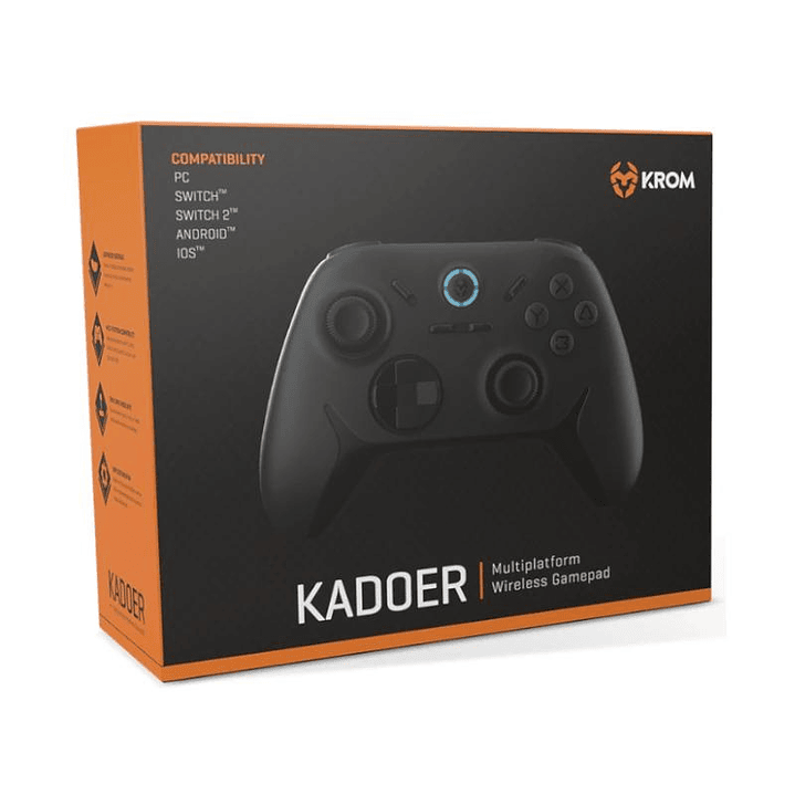 KROM Gamepad KADOER Wireless Multiplataf 5.0 Negro 4