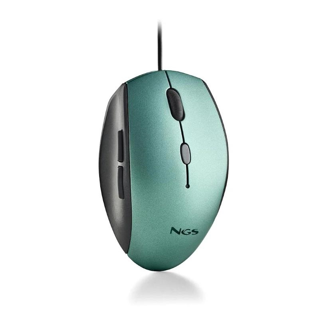 NGS WIRED ERGO SILENT MOUSE + USB TYPE C ADAPT ICE 1
