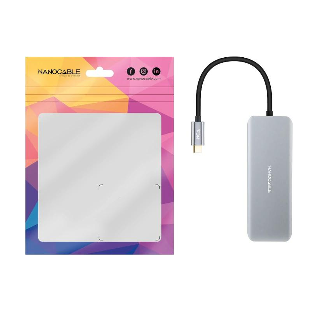 Nanocable Hub USB-C 2xUSB-A+2xUSB-C+HDMI+USB-C PD 3