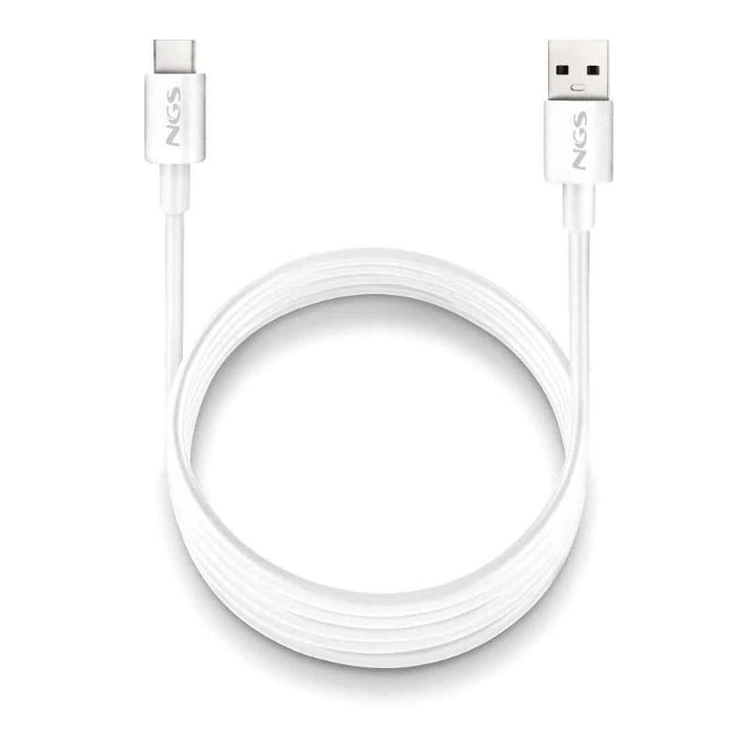 NGS CABLE CARGA RAPIDA USB-A A USB-C 1M BLANCO 1