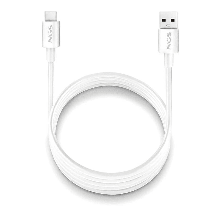 NGS CABLE CARGA RAPIDA USB-A A USB-C 1M BLANCO 1