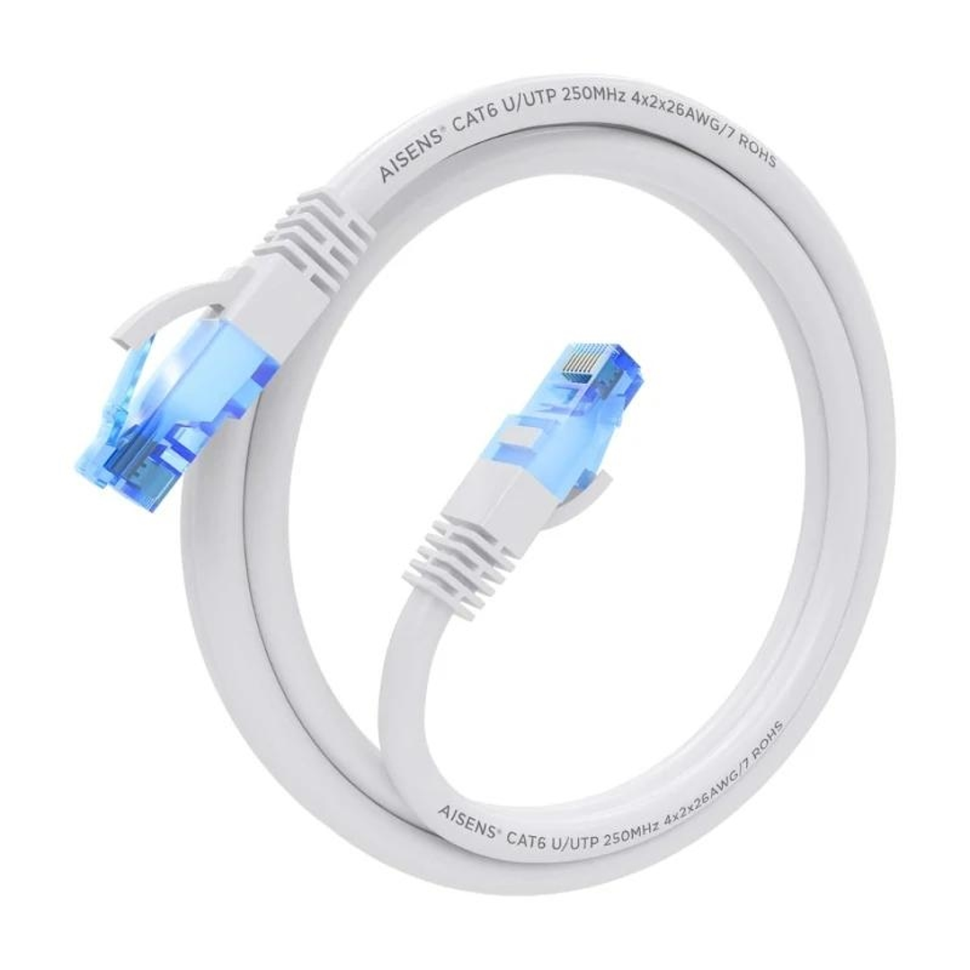 Aisens Cable RJ45 CAT.6 UTP AWG26 CCA Blanco 1.0 1