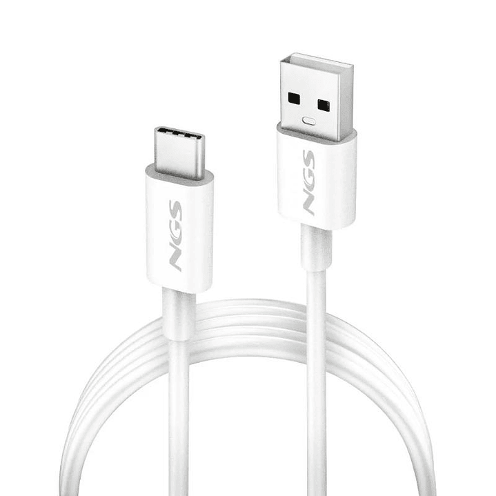 NGS CABLE CARGA RAPIDA USB-A A USB-C 1M BLANCO 2