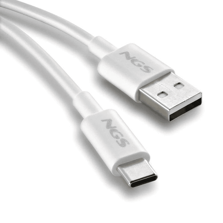 NGS CABLE CARGA RAPIDA USB-A A USB-C 1M BLANCO 3