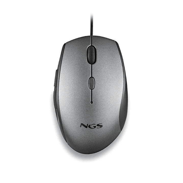 NGS WIRED ERGO SILENT MOUSE + USB TYPE C ADAP GRAY 3