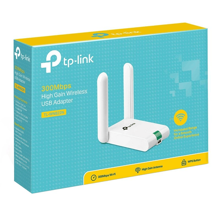 TP-LINK TL-WN822N Adaptador Red N300 3dBi USB 4