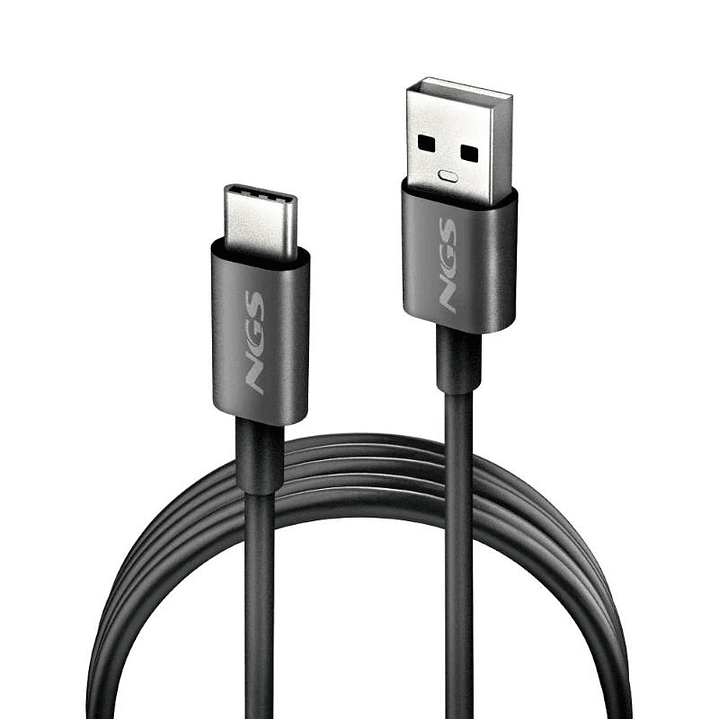 NGS CABLE CARGA RAPIDA USB-A A USB-C 1M NEGRO 2