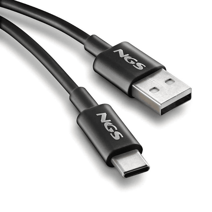 NGS CABLE CARGA RAPIDA USB-A A USB-C 1M NEGRO 3
