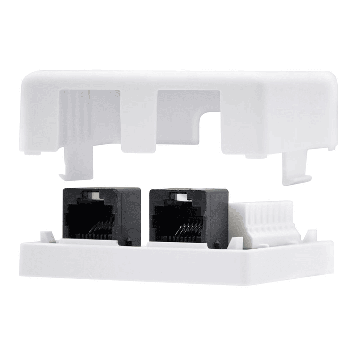 Nanocable Roseta Superficie CAT.6 UTP 2Tomas Blanc 3