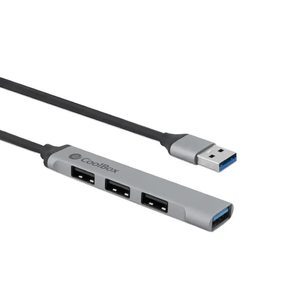 Coolbox HUB4 Lite USB-C/A 4 Puertos Aluminio 1