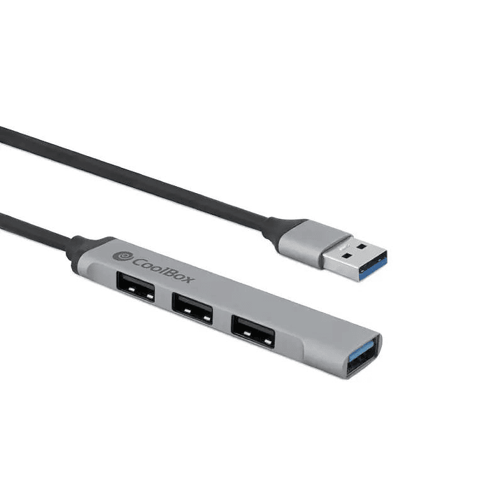 Coolbox HUB4 Lite USB-C/A 4 Puertos Aluminio 1