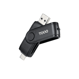 Tooq TQR-3003B Lector USB-C 2.0+USB-A 3.0 SD/TF