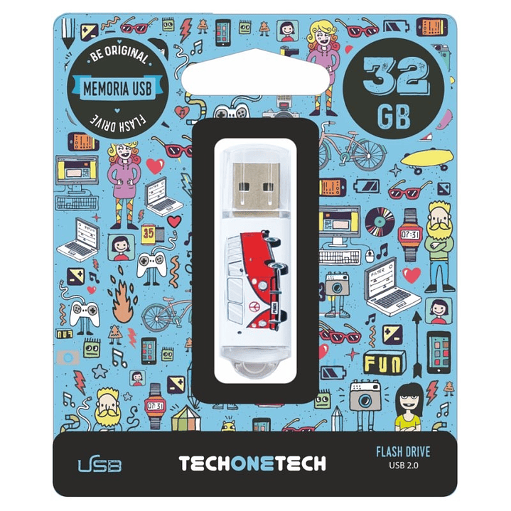 TECH ONE TECH Camper Van-Van 32 Gb USB 2.0 1
