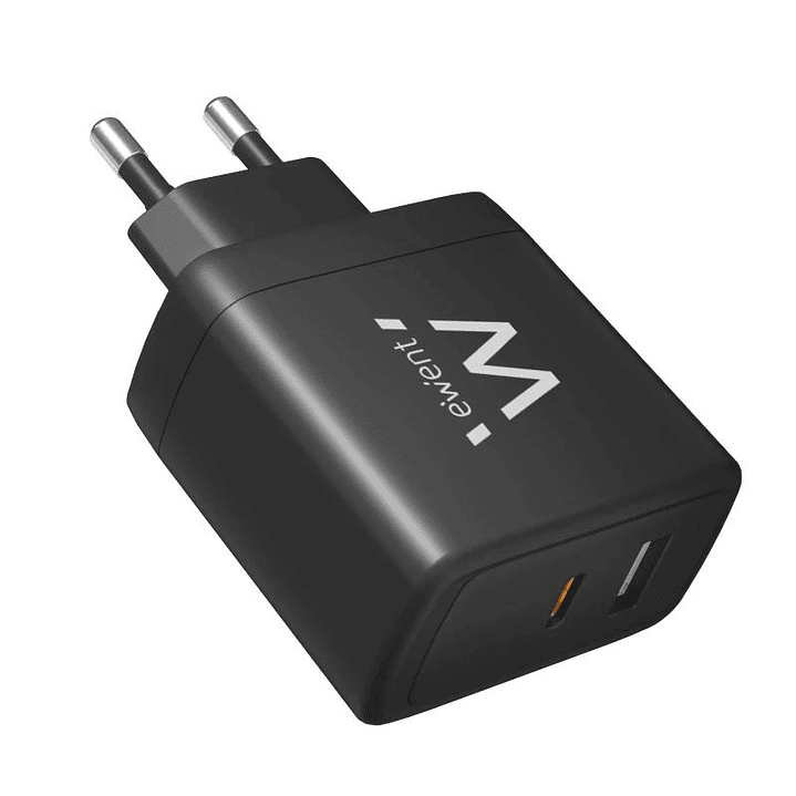 Ewent Cargador Rapido USB-A Y USB-C, GanFast, 65W 4