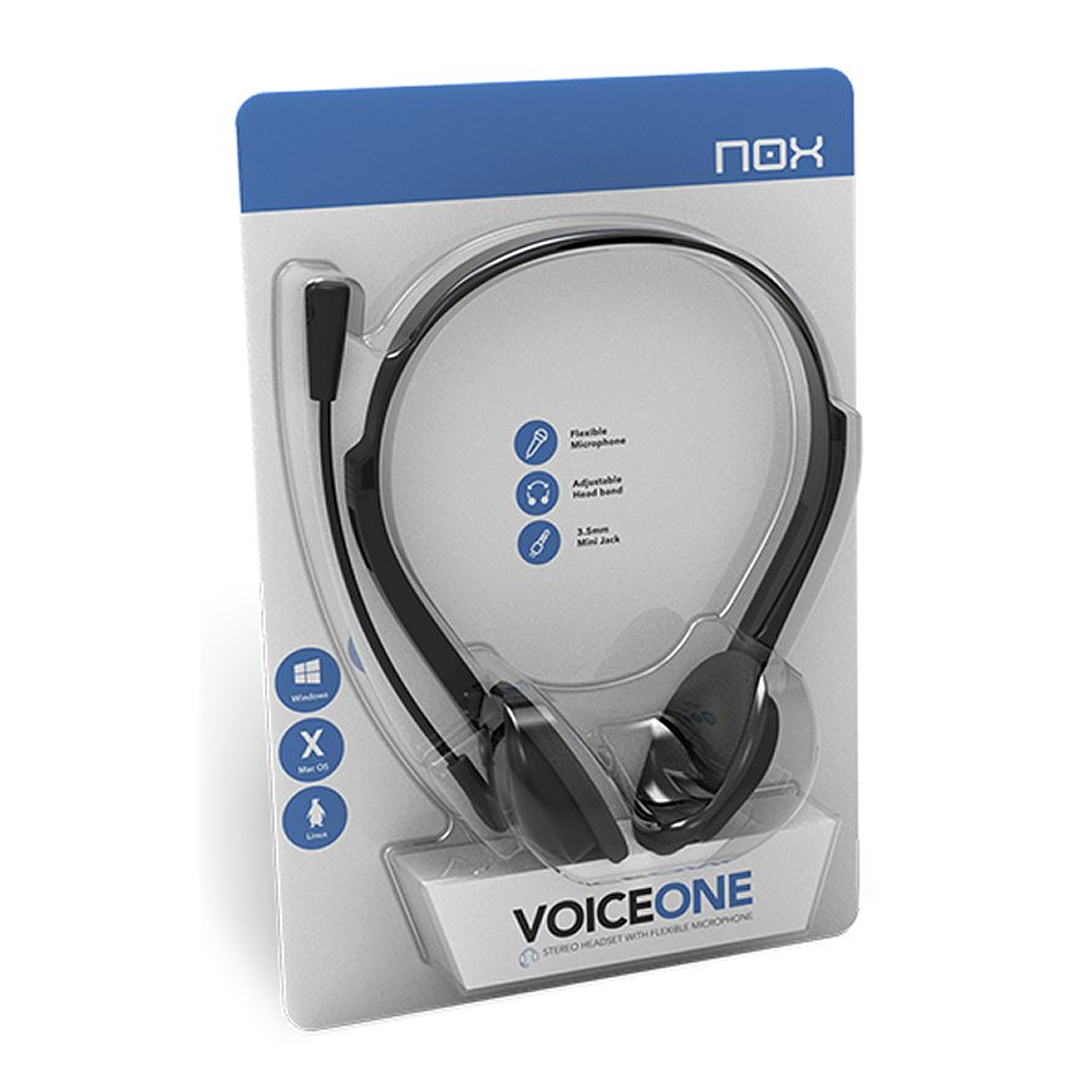 NOX Auricular Stereo con micro flex.VOICE ONE 4