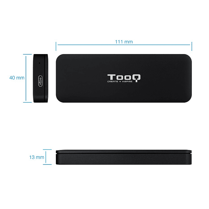 Tooq Caja Externa para SSD M.2 NVMe PCIe 3