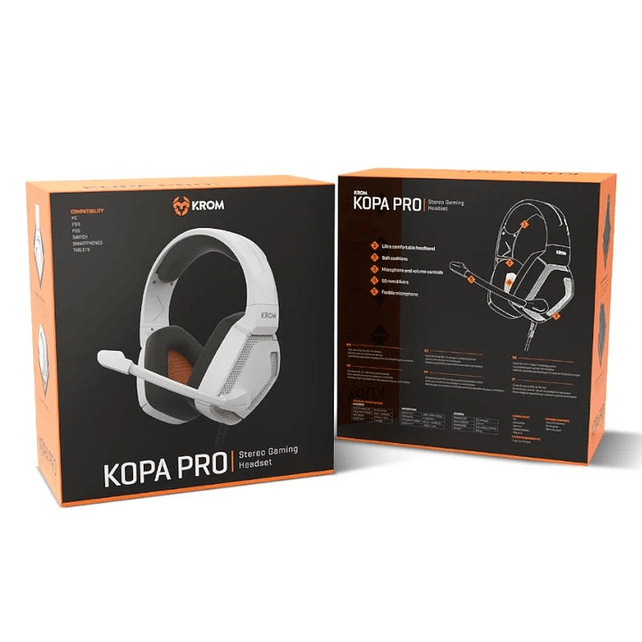 KROM KOPA PRO | AURICULAR GAMING STEREO BLANCO 4