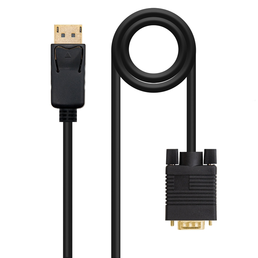Nanocable Cable Conversor DP a VGA negro, 2 M 2