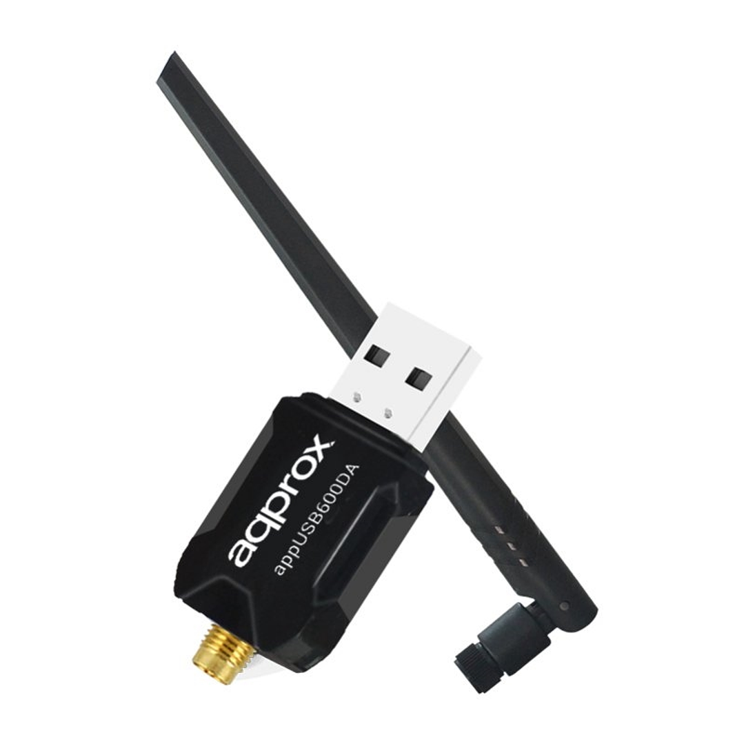 approx APPUSB600DA Tarjeta Red WiFi N600 USB 1