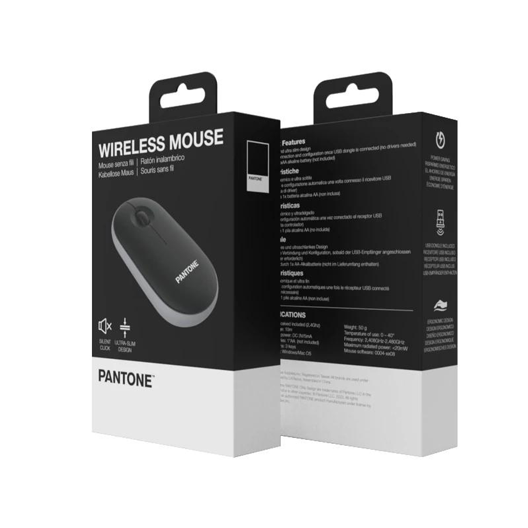 Celly Raton Pantone Inalambrico Negro Click silen. 2