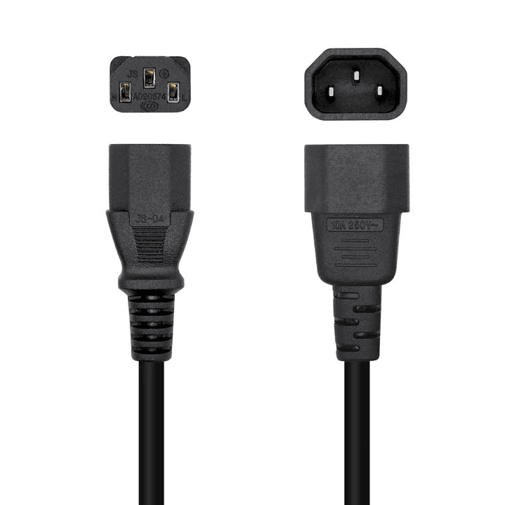 Aisens Cable alimentación C13/H-C14/M negro 1.5m 2