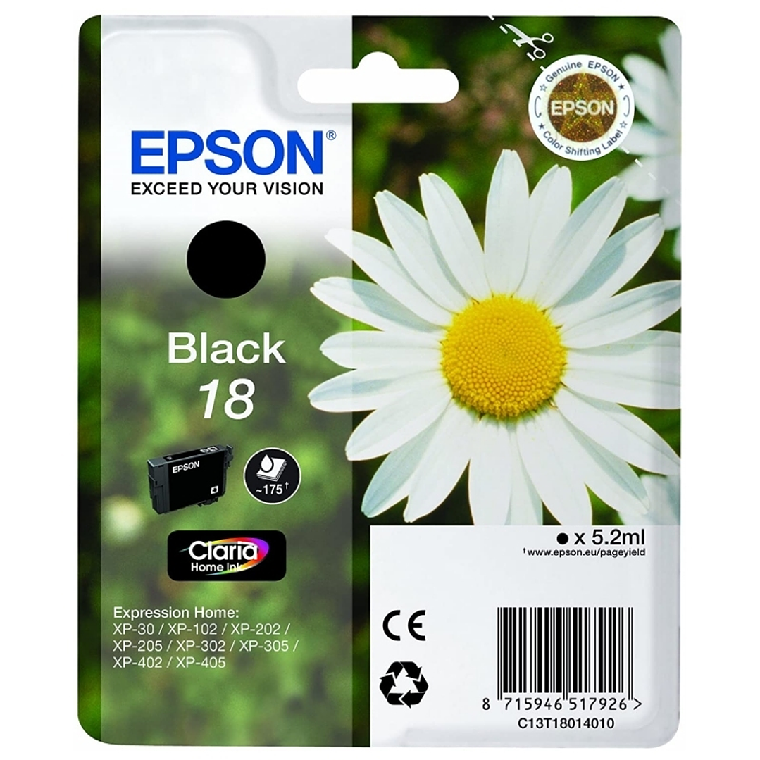 Epson Cartucho T1801 Negro 1