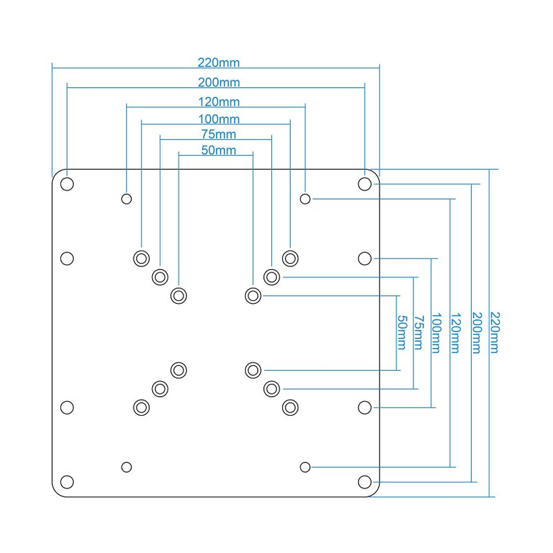 Tooq Adaptador VESA 200x200 para pantallas 23