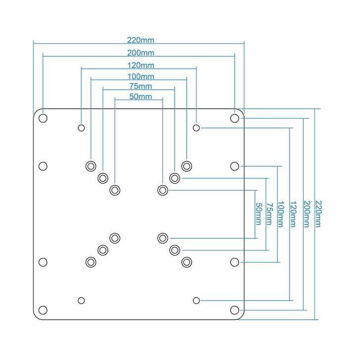 Tooq Adaptador VESA 200x200 para pantallas 23