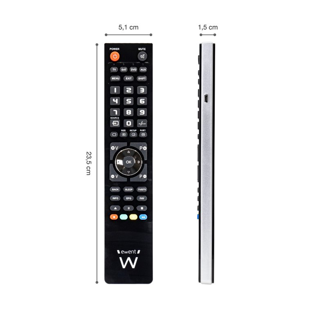 EWENT EW1570 Mando TV 4 en 1 programable x cable 3