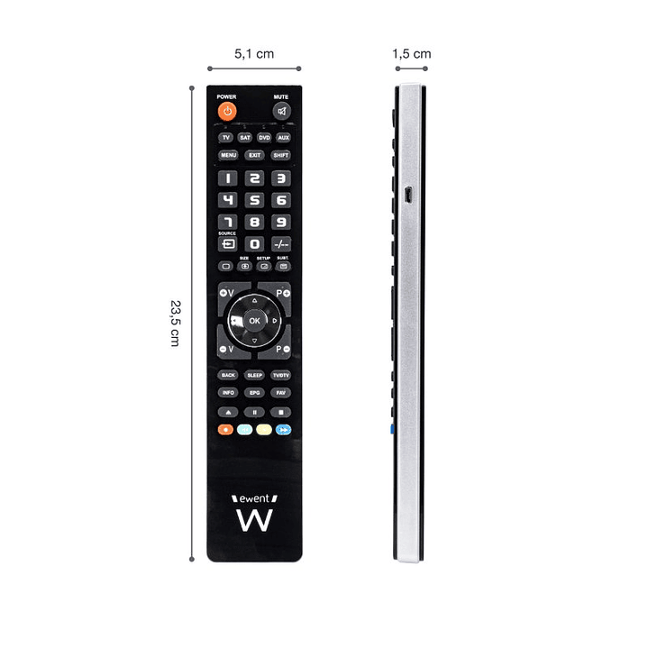 EWENT EW1570 Mando TV 4 en 1 programable x cable 3