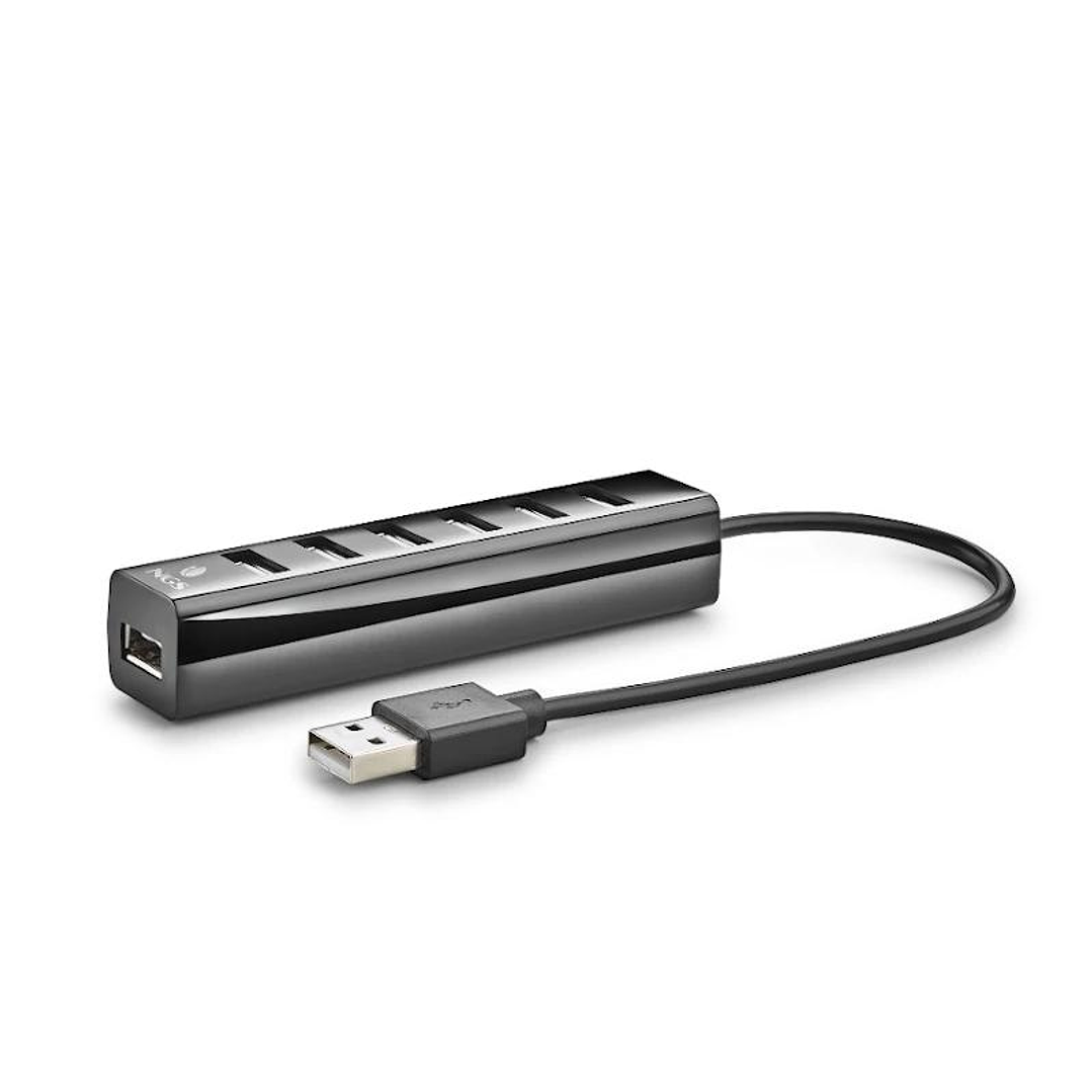 NGS Hub 7 puertos 2.0 con adap.corriente 2