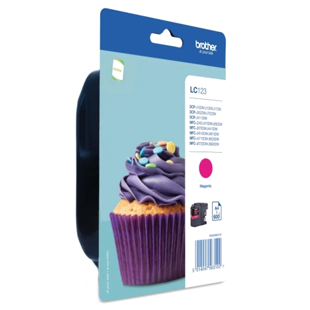 Brother Cartucho LC123MBP Magenta Blister 1