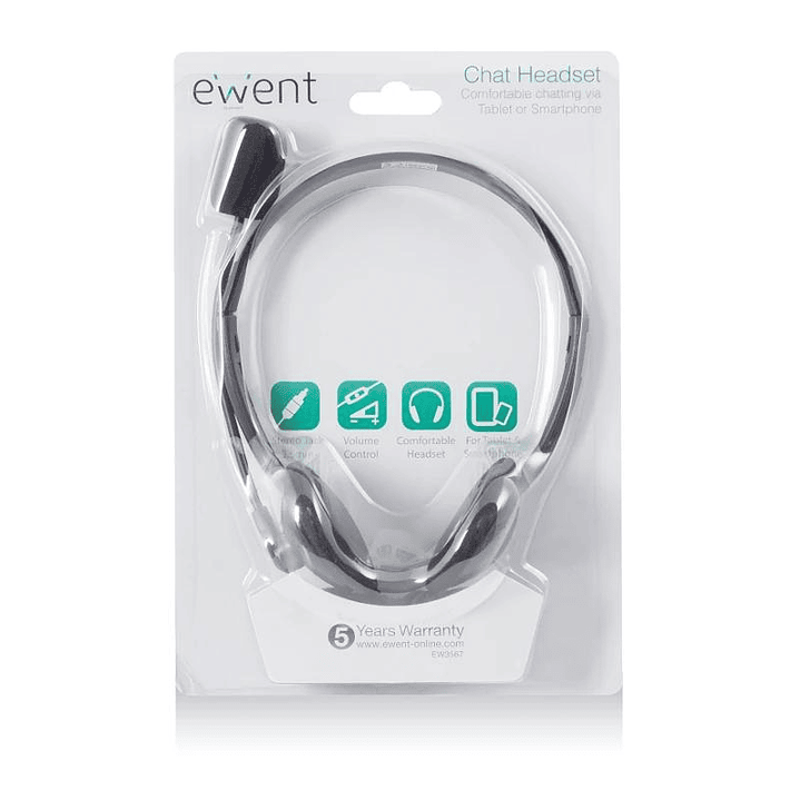 EWENT Auriculares diadema con micro mini jack 2