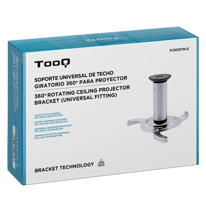 Tooq PJ1010TN-S Soporte Proyector Techo Plata 4