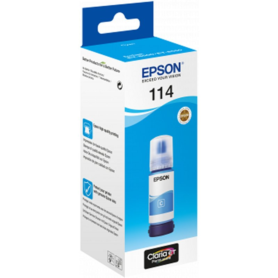 Epson Botella Tinta Ecotank 114 Cyan 2