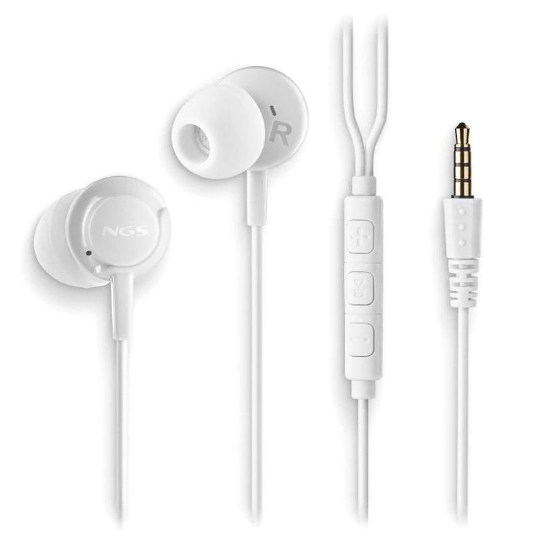 NGS Auricular CROSSDRIFT Blanco cable JACK 3.5 Mm 2