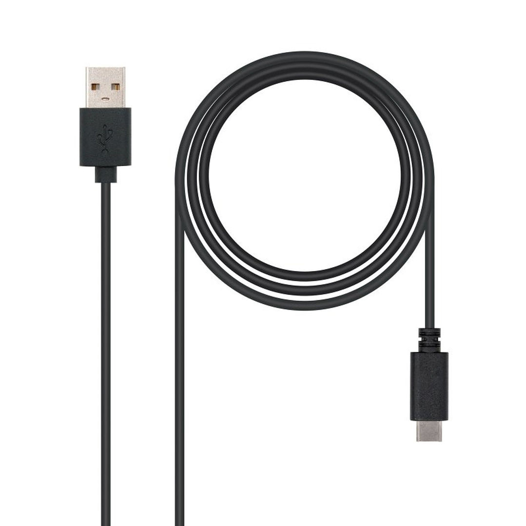 Nanocable Cable USB 2.0 3A Tipo USB-C/M-A/M 0.5 M 1
