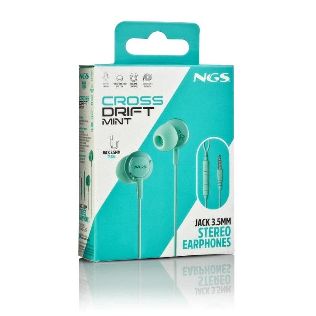 NGS Aricular Verde Estéreo Cable JACK 3.5 Mm 4
