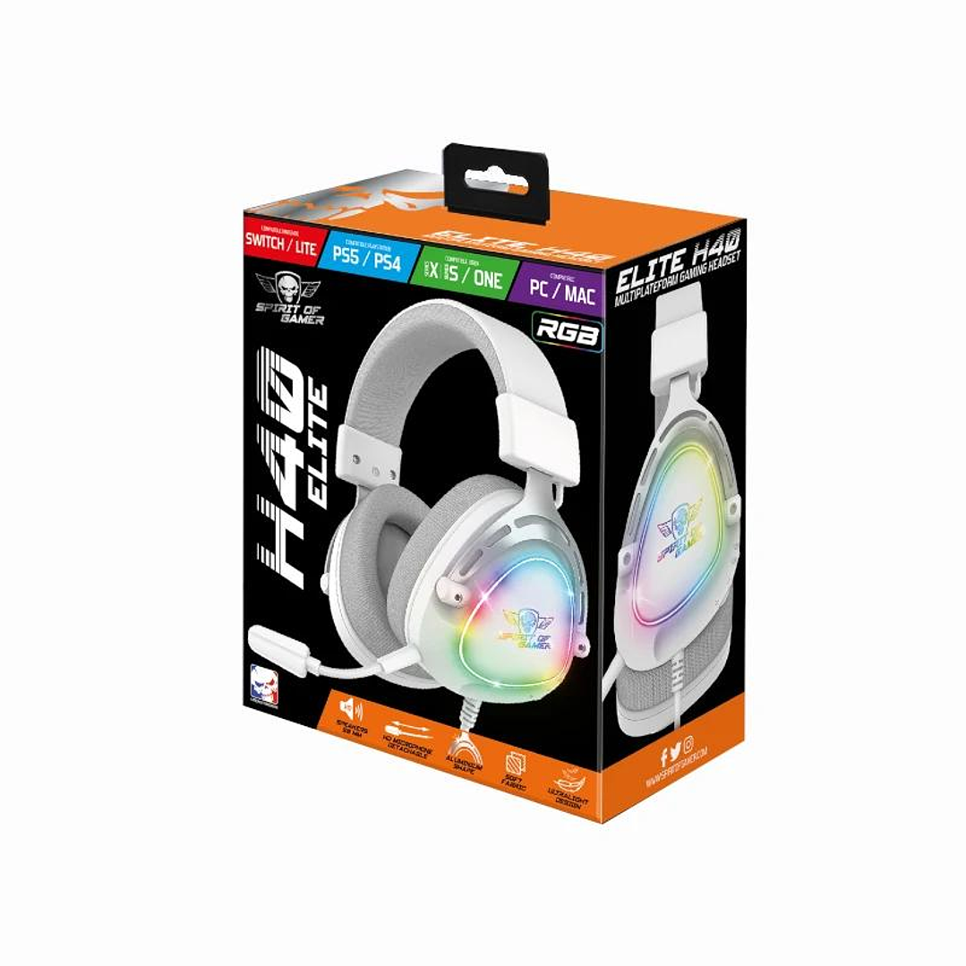 Spirit of Gamer Auriculares Elite H-40 Blanco 2