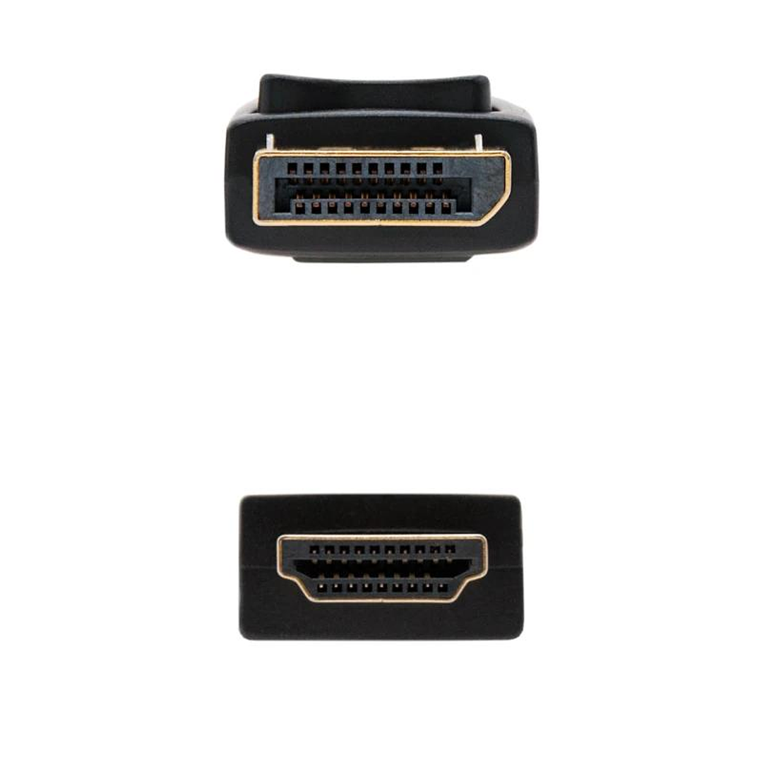 Nanocable Cable Conversor DP a HDMI Negro 10m 2